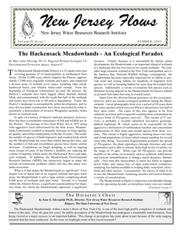 The Hackensack Meadowlands - an Ecological Paradox by Mary Anne Thiesing, Ph
