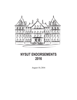 Nysut Endorsements 2016