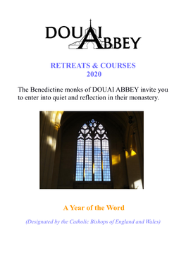 RETREATS & COURSES 2020 a Year of the Word