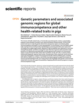 Genetic Parameters and Associated Genomic Regions for Global