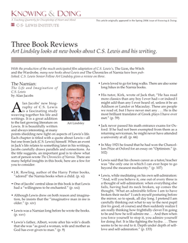 Three Book Reviews (Lindsley).Indd