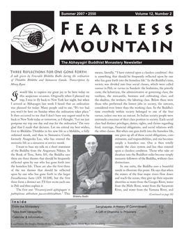 Fearless Mountain Summer 2007 •  the Three Characteristics and Cultivating the Brahmavihāras