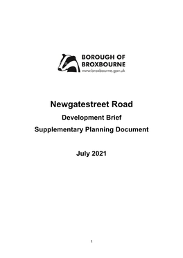 Newgatestreet Road Development Brief Supplementary Planning Document