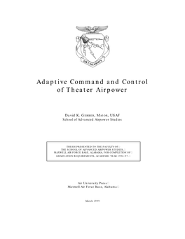 Adaptive Command and Control of Theater Airpower