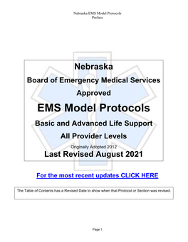 EMS Model Protocols Preface