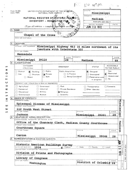 View National Register Nomination Form