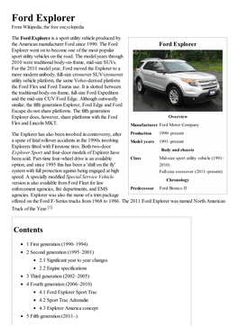 Ford Explorer from Wikipedia, the Free Encyclopedia