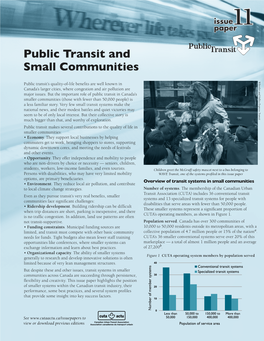 Public Transit and Small Communities