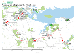 Route Map for Hedingham Service D2 (Outbound)