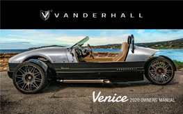 Venice Owner's Manual 2020