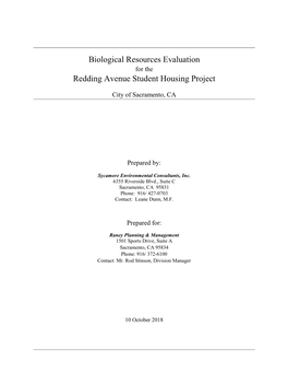 The Retreat Biological Resources Report