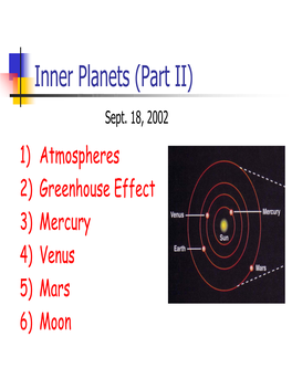 Inner Planets (Part II) Sept