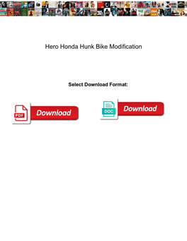 Hero Honda Hunk Bike Modification