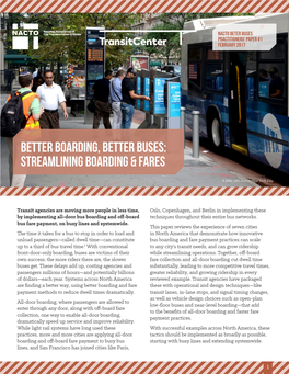 Better Boarding, Better Buses: Streamlining Boarding & Fares