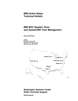 IBM United States Technical Bulletin IBM 9037 Sysplex Timer And