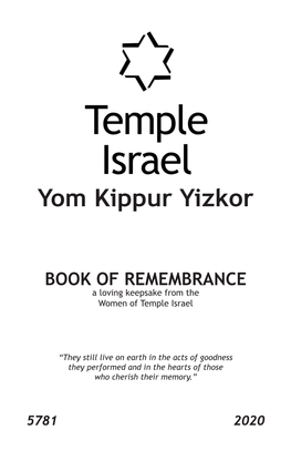 Yom Kippur Yizkor