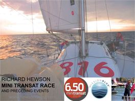 Richard Hewson Mini Transat 2013 Sponsorship Proposal V5