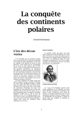 La Conquête Des Continents Polaires