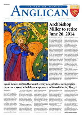 Archbishop Miller to Retire June 26, 2014