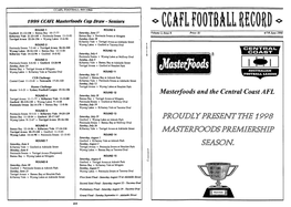 &lt;&gt; CCAFL FOOTBALL RECORD &lt;&gt;