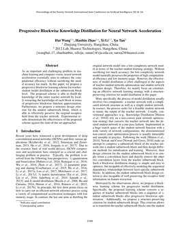 Progressive Blockwise Knowledge Distillation for Neural Network Acceleration