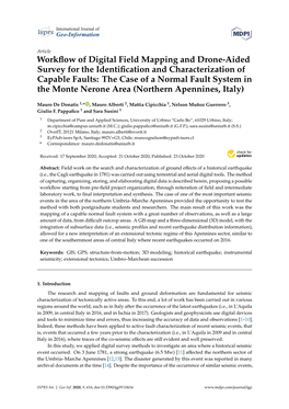 Workflow of Digital Field Mapping and Drone-Aided Survey for The