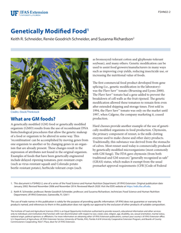 Genetically Modified Food1 Keith R