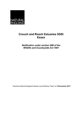 Crouch and Roach Estuaries SSSI Essex