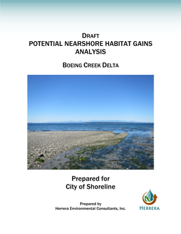 POTENTIAL NEARSHORE HABITAT GAINS ANALYSIS Prepared for City