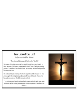 True Cross of Our Lord Ex Ligno Crucis (Wood from the Cross)