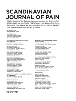 Scandinavian Journal of Pain