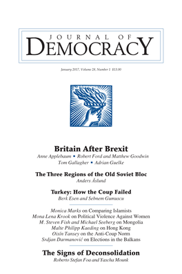 Britain After Brexit Anne Applebaum Robert Ford and Matthew Goodwin Tom Gallagher Adrian Guelke