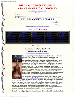 Guitar Tales: Bill and Sue-On Hillman