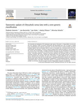 Taxonomic Update of Clitocybula Sensu Lato with a New Generic Classiﬁcation