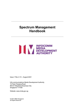 Spectrum Management Handbook