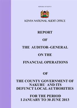 Nakuru County Report