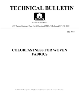 Colorfastness for Woven Fabrics