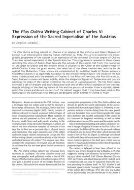 The Plus Oultra Writing Cabinet of Charles V: Expression of the Sacred Imperialism of the Austrias Dr Ángeles Jordano*