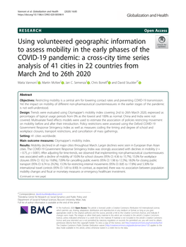 Using Volunteered Geographic Information