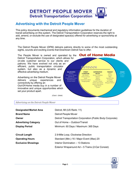 DTC Transit Advertising Guidelines