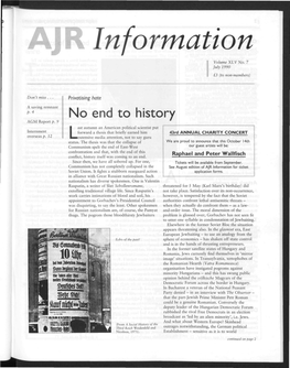 No End to History AGM Report P