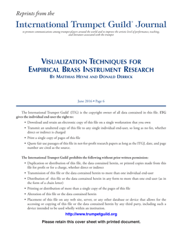 Visualization Techniques for Empirical Brass Instrument Research by Matthias Heyne and Donald Derrick