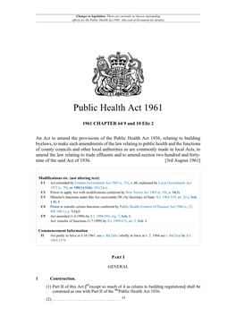 Public Health Act 1961