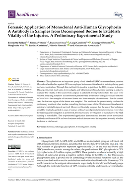 Forensic Application of Monoclonal Anti-Human Glycophorin a Antibody in Samples from Decomposed Bodies to Establish Vitality of the Injuries