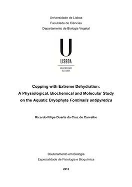 Copping with Extreme Dehydration: a Physiological, Biochemical and Molecular Study on the Aquatic Bryophyte Fontinalis Antipyretica