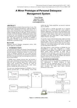 A Minor Prototype of Personal Dataspace Management System