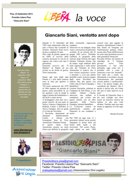 Giancarlo Siani, Ventotto Anni Dopo