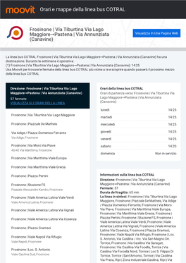 Orari E Mappe Della Linea Bus COTRAL