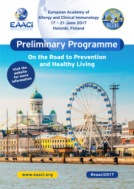 Preliminary Programme Οn the Road to Prevention and Healthy Living Visit the Website for More Information