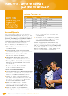 Factsheet 18 – Why Is the Outback a Good Place for Astronomy?